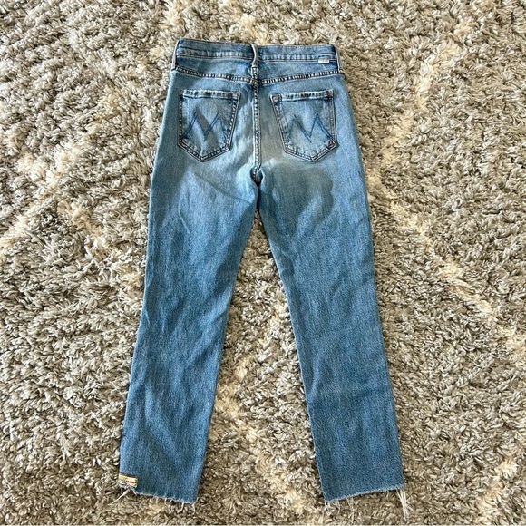 Mother The Mid Rise Button Fly Dazzler Ankle Fray in Exposed Secret Sister sz 27 - Picture 4 of 5